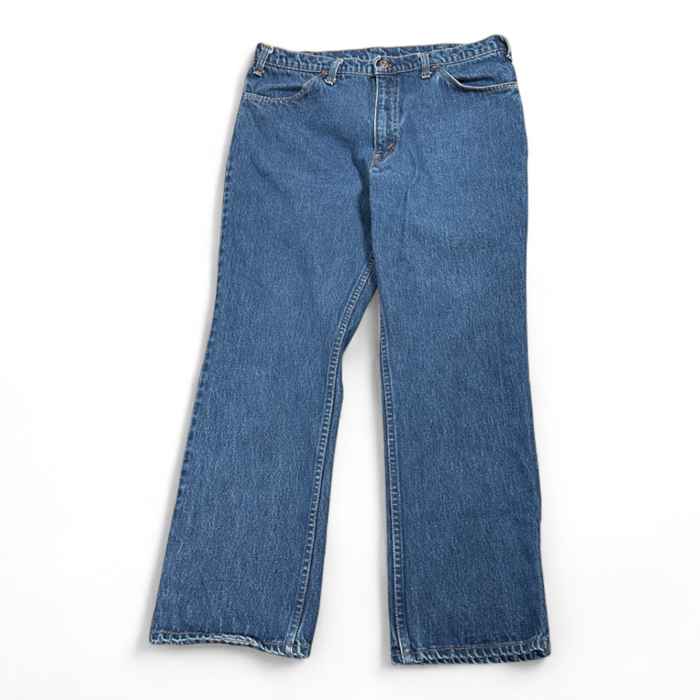 Vintage JC Penney Jeans Mens 34x28 Blue Dark Wash Denim Plain Pockets 80s